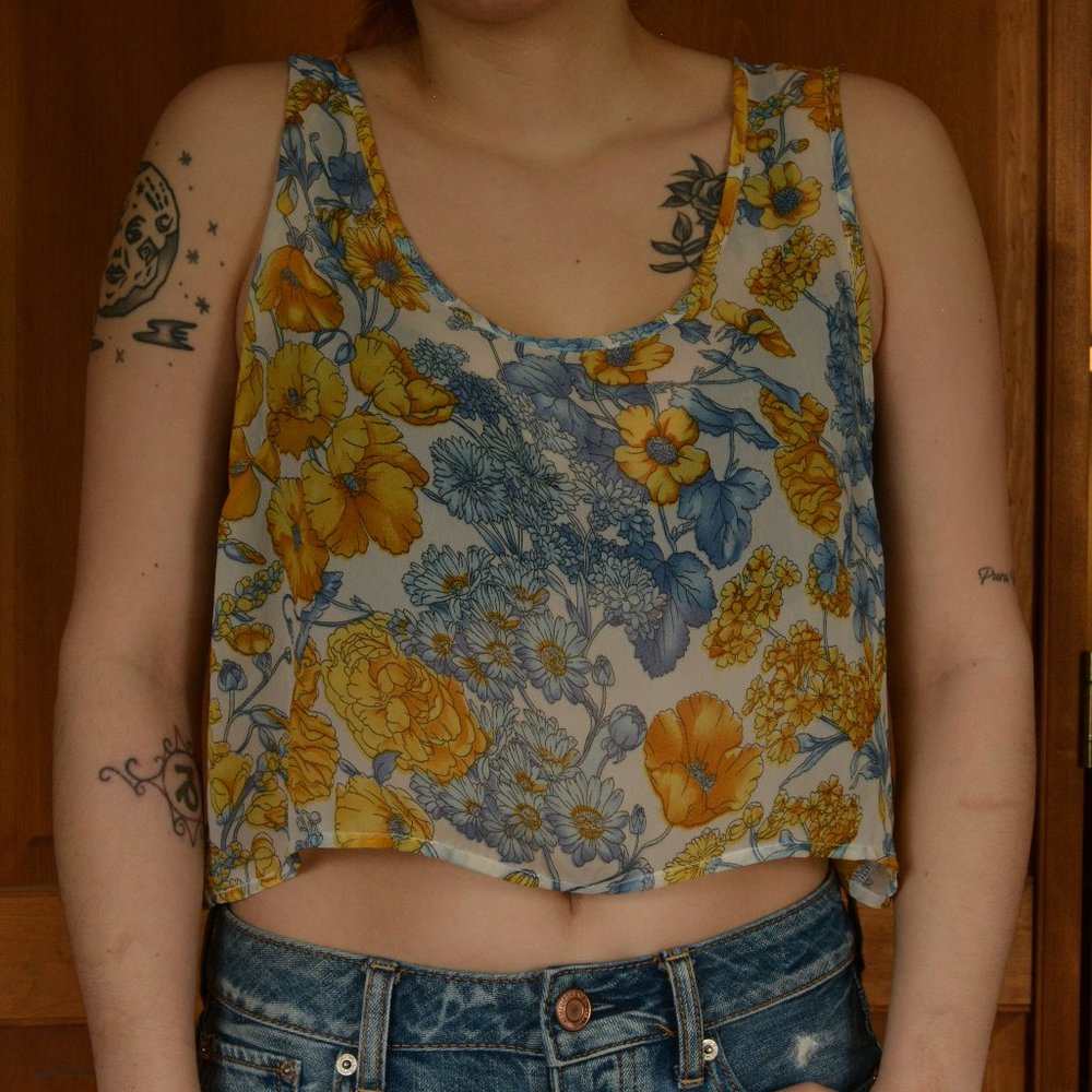 Floral Cropped Tank